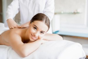 happy massage woman